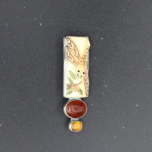 Vintage Amy Kahn Russell Pin/Pendant AKR silver